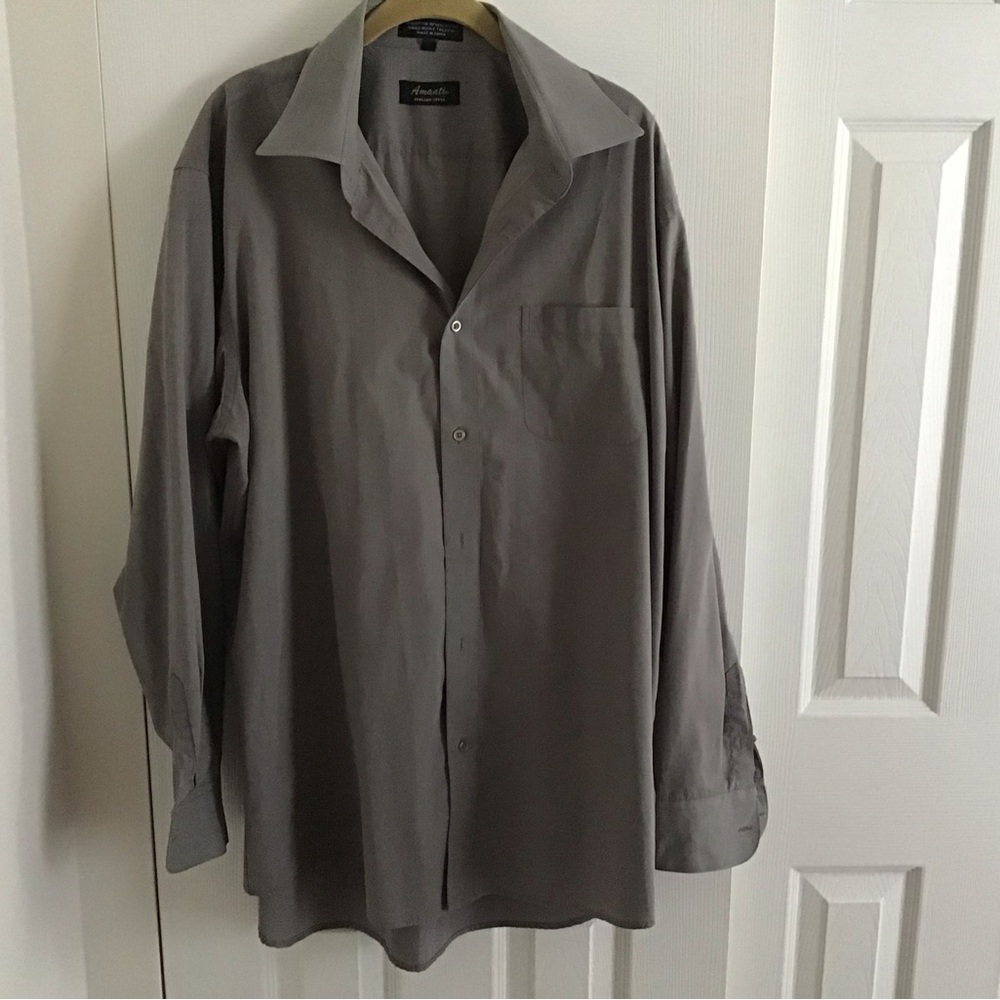 Taupe grey dress shirt by avanti